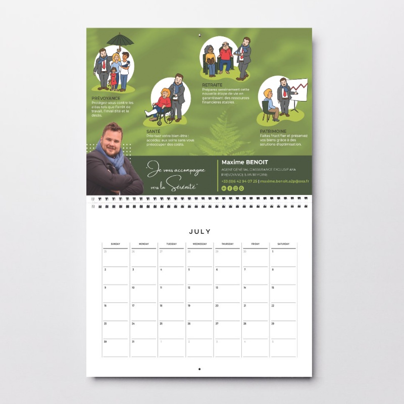 Illustrations & Calendrier 2025, Cabinet Maxime Benoit